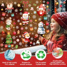Carica l'immagine nel visualizzatore di Gallery, Adesivi Natalizi per Finestre,9 Fogli Vetrofanie Natalizie Riutilizzabili,Rimovibile Decorazioni Natalizie Vetrine Statici in PVC,DIY Stickers Natale Bambini per Addobbo Natale