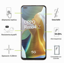 Carica l'immagine nel visualizzatore di Gallery, Vetro Temperato per Oppo Reno 4 Z 5G [3 Pezzi] Vetrino Protettivo Pellicola Protezione Schermo