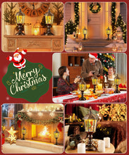Carica l'immagine nel visualizzatore di Gallery, Auniq Lanterna di Natale a globo di neve con musica, Globo di Neve Natalizio Lanterna Retro Lampione Stradale LED Musicale Babbo Natale e Fiocco di Neve-Lampada di Natali, Luce notturna Natali Regalo