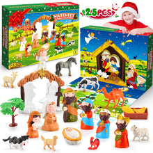 Carica l'immagine nel visualizzatore di Gallery, Geebiiny Calendario Avvento 2024, Presepe Bambini Calendario Avvento per Bambini Calendario di Avvento Presepe Accessori Calendario dell Avvento Regalo di Natale Calendario Avvento Bambino Bambina
