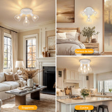 Carica l'immagine nel visualizzatore di Gallery, Faretto da Soffitto LED 3 Luci E14 Rotonda, Bianco