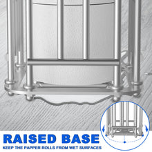 Carica l&#39;immagine nel visualizzatore di Gallery, Porta Carta Igienica da Terra, Colonna bagno porta rotolo dispenser supporto moderno,a prova di ruggine,può contenere 4 rotoli