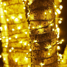 Carica l'immagine nel visualizzatore di Gallery, Tacobey Luci Natale Esterno Solari, 20M 200 LED Catena Luminosa Esterno Solare con Telecomando, Impermeabile, 8 Modi, Decorative Per Giardino, Cortile (Bianco Caldo)
