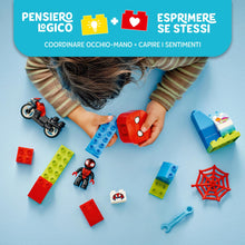 Carica l&#39;immagine nel visualizzatore di Gallery, LEGO DUPLO Marvel L’Avventura in Moto di Spin, Gioco Educativo per Bambini e Bambine da 2 Anni con Moto Gicattolo, Playset Basato sulla Serie TV Spidey e i Suoi Fantastici Amici 10424