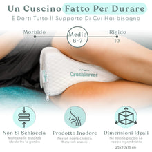 Carica l'immagine nel visualizzatore di Gallery, Cruchlorent Lunar Grid - Cuscino Per Gambe Ortopedico In Memory Foam - Calibrato Per Dormire Sul Fianco Con Supporto Fino a 95 Kg. Combatte i Dolori Lombari, alle Anche, Ginocchia e Nervo Sciatico.
