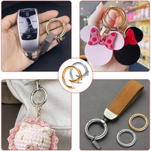 Carica l'immagine nel visualizzatore di Gallery, 32 Pezzi Scatto Molla Rotonda Accessori per Borse e Zaini (Argento&amp;Oro)