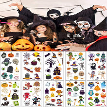 Carica l'immagine nel visualizzatore di Gallery, 30 Fogli Tatuaggi Temporanei per Bambini, Luminose Tatuaggi Halloween