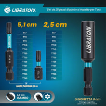 Carica l'immagine nel visualizzatore di Gallery, LIBRATON Set Punte Torx di Sicurezza 25PCS Bits Torx Anti-manomissione