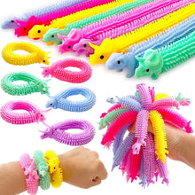 Carica l'immagine nel visualizzatore di Gallery, LATERN 40 Pezzi Fidget Elastici, 20CM Giocattoli Sensoriali a Forma di Dinosauro Noodles Calmanti Stretchy Strings per B