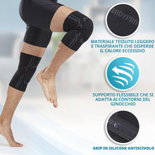 Carica l'immagine nel visualizzatore di Gallery, Bodyprox Ginocchiera a compressione da uomo e donna, tutore per ginocchio per corsa e allenamento (M)