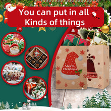 Carica l'immagine nel visualizzatore di Gallery, SENTAIMAO 24 sacchetti regalo natalizi in carta kraft, con manico, per confezioni regalo di Natale, forniture per feste di Natale