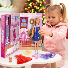Carica l&#39;immagine nel visualizzatore di Gallery, HappyGoLucky Calendario Avvento 2024 Bambina, Regalo Bambina 3-10 Anni Giochi Bambina Bambini 3 4 5 6 7 8 9 Anni Unicorno Bambole per Bambina Regali Natale Bambini Vestiti Accessori Bambole Sirena