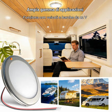 Carica l'immagine nel visualizzatore di Gallery, 12V Lampada da Soffitto LED Camper 3 CCT 2700K/4000K/6000K Commutabile e Dimmerabile Plafoniera per Auto Caravan Barca Y