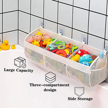 Carica l'immagine nel visualizzatore di Gallery, Buudreza Porta Giochi Vasca da Bagno, Borsa Organizer per Giocattoli da Bagno con 3 Scomparti