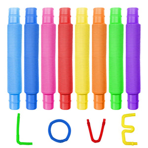 Newpop 24 pezzi tubi gioco per bambini, Colorati pop tube, pop tubes, tubi allungabili gioco, giocattoli sensoriali Adatti a bambini, ragazzi e adulti