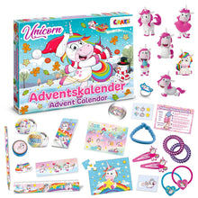 Carica l'immagine nel visualizzatore di Gallery, CRAZE Calendario Avvento 2022 bambini, Sorpresa UNICORN, calendario di unicorno di Natale per i bambini, sorprese per bambini, diversi accessori per bambina, 33388