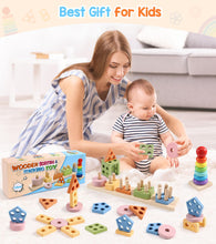 Carica l&#39;immagine nel visualizzatore di Gallery, Subtail Giochi Bambini 1 Anno - Giochi Montessori 1 2 3 Anni - Gioco Legno Puzzle Bambini 1 2 Anni - Torre Montessoriana Giocattoli Bambino 1 Anno - Giochi Educativi Regalo Bambino 1 2 3 Anni
