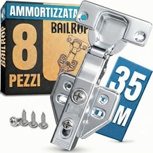 Carica l'immagine nel visualizzatore di Gallery, Cerniere Ante Cucina e Armadi Ammortizzate 35 mm – Sormonto Totale 110° (8 Pezzi) – Cerniere Mobili Cucina e Sportelli a