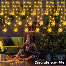 Carica l'immagine nel visualizzatore di Gallery, Luci di Natale Cascata Fiocco di Neve,ELEUTH 94LED Luci Natale Esterno Con 8 Modalità Tenda Luminosa Natale IP44 Luci Natale Per La Casa,Albero,Finestra,Balcone,Cortile,Giardino Decorazioni Natalizie