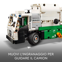 Carica l&#39;immagine nel visualizzatore di Gallery, LEGO Technic Camion della Spazzatura Mack LR Electric, Veicolo Giocattolo per la Raccolta dei Rifiuti, Gioco per Bambini, Bambine, Ragazzi e Ragazze da 8 Anni in su che Amano l&#39;Ambiente 42167