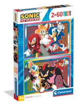 Carica l'immagine nel visualizzatore di Gallery, Clementoni - Puzzle per Bambini 2x60 Pezzi Supercolor, per Bambini 4+ Anni, Illustrazione del Cartone Sonic, Idea Regalo