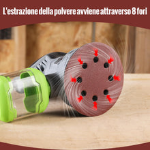 Carica l'immagine nel visualizzatore di Gallery, WORKPRO 150 Pezzi Dischi Abrasivi 125mm, Carta Vetrata per Legno con 8 Fori, Grana 60,80,100,120,150,180,240,320,400,600