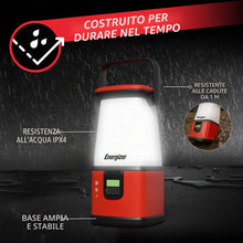Carica l'immagine nel visualizzatore di Gallery, Energizer Lampada Campeggio LED 360 PRO, IPX4 Resistente Acqua Luce Tenda