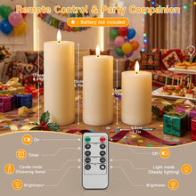 Carica l'immagine nel visualizzatore di Gallery, Dehobo Candele Led Fiamma Oscillante, IP65 (13,5/15/18cm x 5,5cm, 6 Pezzi)