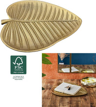 Carica l'immagine nel visualizzatore di Gallery, HOME DECO FACTORY Svuotatasche Foglia Dorata Chiavi e Gioielli Oro