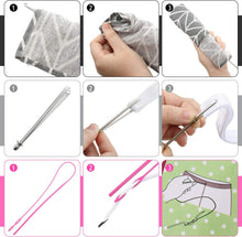Carica l'immagine nel visualizzatore di Gallery, WILLBOND 6 Pezzi Loop Cucito Kit Loop Turner Gancio Pinzette Metalliche