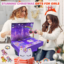 Carica l'immagine nel visualizzatore di Gallery, Kinyoda Calendario dell'Avvento 2024, Regalo di Natale con 24 Giorni di Sorprese Calendario Avvento Bambina, conto alla rovescia di Natale per bambini, ragazze, bracciali, portafoglio(32 pezzi)