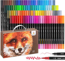 Carica l&#39;immagine nel visualizzatore di Gallery, Hethrone Pennarelli Acquerello Professionali 100 Colori Brush Multicolore