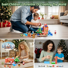 Carica l'immagine nel visualizzatore di Gallery, ECHOBUY Costruzioni Magnetiche Natale, 150 Pezzi Blocchi Magnetic per Bambini Giochi Cubi Magnetic Building Blocks dai 3+ Giocattoli Montessori STEM Regali di Natale