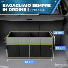 Carica l'immagine nel visualizzatore di Gallery, Organizer Bagagliaio Auto Pieghevole Antiscivolo Verde