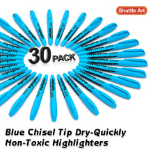 Carica l'immagine nel visualizzatore di Gallery, Shuttle Art Evidenziatori a Penna, 30 Pack Set Evidenziatori Colori Brillanti, Punta a Scalpello Asciugatura Rapida Evid