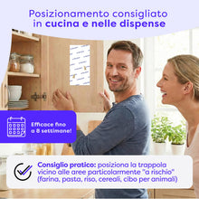 Carica l'immagine nel visualizzatore di Gallery, Wolkenfeld Trappole Farfalline Alimentari Adesive 10x – Antitarme Alimentari con Feromoni – Monitoraggio Dispensa e Cuci