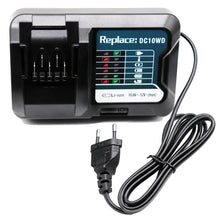 Carica l'immagine nel visualizzatore di Gallery, Caricabatterie DC10WD DC10SB DC10WC 12V 10.8V, Compatibile con Makita Batteria 12V BL1021B BL1041B BL1015 BL1016 197396-