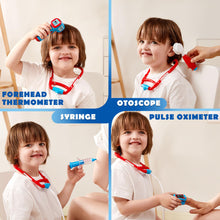 Carica l'immagine nel visualizzatore di Gallery, Play-Act Valigetta Dottore Bambinim,Kit Dottore Giocattolo per Bambini Kit Medico Giocattolo con Stetoscopio, Ki t Dottor e Bambino,Gioco di Ruolo Gioco Educativo Regalo Bambini di 3, 4, 5, 6, 7