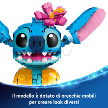 Carica l&#39;immagine nel visualizzatore di Gallery, LEGO Disney Stitch, Gioco di Fantasia per Bambine e Bambini da 9 Anni in su, Personaggio con Parti Mobili, Camicia e Cono Gelato da Costruire, Giocattolo Fantasy, Idea Regalo Divertente dal Film 43249
