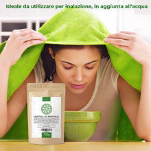 Carica l'immagine nel visualizzatore di Gallery, Detox Organica Cristalli di Mentolo Sauna 100 g - Menta pura al 100%