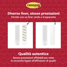 Carica l'immagine nel visualizzatore di Gallery, Command Strisce Appendi Quadri Adesive Medie e Grandi Bianche, Confezione da 8 Coppie di Strisce M e 8 L - ottimale per 
