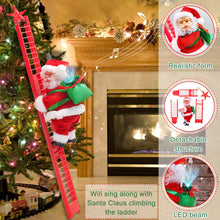 Carica l&#39;immagine nel visualizzatore di Gallery, ZZXLOPEZ Regali di Natale elettrici, Babbo Natale, Babbo Natale, Babbo Natale (con musica), decorazione natalizia per albero di Natale, casa, esterno e interno