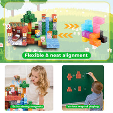 Carica l'immagine nel visualizzatore di Gallery, Costruzioni Magnetiche per Bambini 150 Pezzi con Tema Biblioteca Forestale
