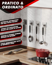 Carica l'immagine nel visualizzatore di Gallery, Auxmir 6 Pezzi Ganci Adesivi Appendi Accappatoio Bagno 4cm, Argento