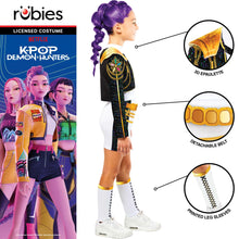 Carica l'immagine nel visualizzatore di Gallery, Rubies Official Netflix K-Pop Demon Hunters Rumi Golden Hybrid Child Costume, Kids Fancy Dress