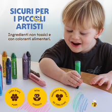 Carica l'immagine nel visualizzatore di Gallery, Honeysticks Super Jumbo Pastelli di Cera (Pacco da 6) - 100% Cera d'Api