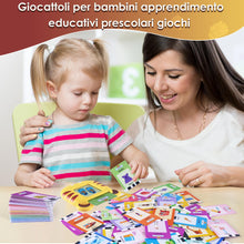 Carica l&#39;immagine nel visualizzatore di Gallery, CUTEEEE Schede Flash Cards Parlanti Italiano Inglese, Giochi Bambini Educativi 1 2 3 4 5 6 Anni, Talking Carta Flash Regalo, Giocattoli Apprendimento Interattivi 224 Parole