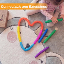 Carica l&#39;immagine nel visualizzatore di Gallery, Newpop 24 pezzi tubi gioco per bambini, Colorati pop tube, pop tubes, tubi allungabili gioco, giocattoli sensoriali Adatti a bambini, ragazzi e adulti