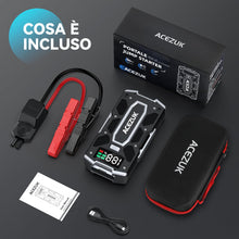 Carica l'immagine nel visualizzatore di Gallery, ACEZUK Avviatore Batteria Auto, 10.000A 33000mAh Avviatore di Emergenza per Auto/Moto