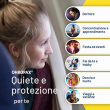 Carica l'immagine nel visualizzatore di Gallery, OHROPAX Tappi per le orecchie Classic – Tappi per le orecchie per la protezione da rumore, umidità e vento, realizzati i
